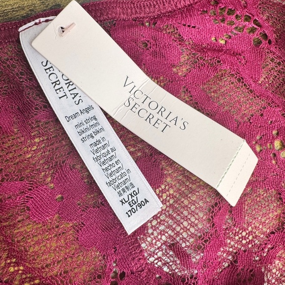 Victoria's Secret Dream Angels Mini String Bikini Burgundy - Picture 4 of 6